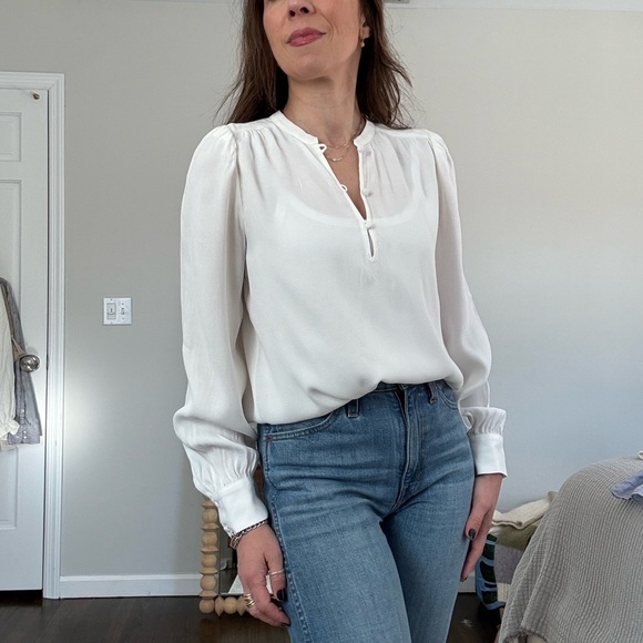 Aritzia Wilfred Ava White Blouse - Picture 2 of 7